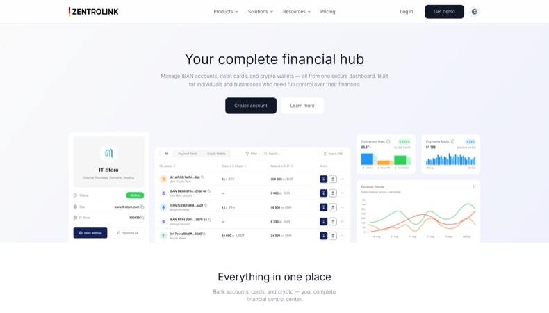 Zentrolink — превью сайта